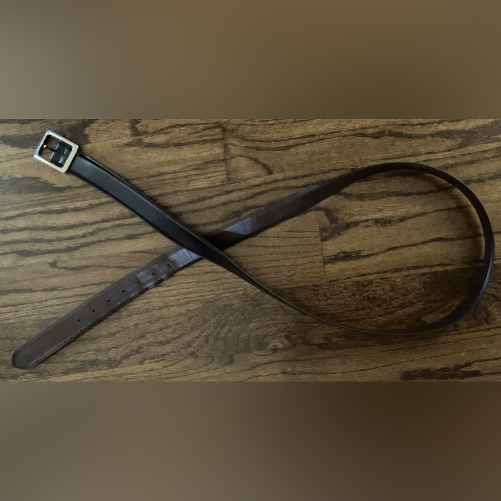 Men’s leather dress belt, reversible black/brown, 50/52, very good condition